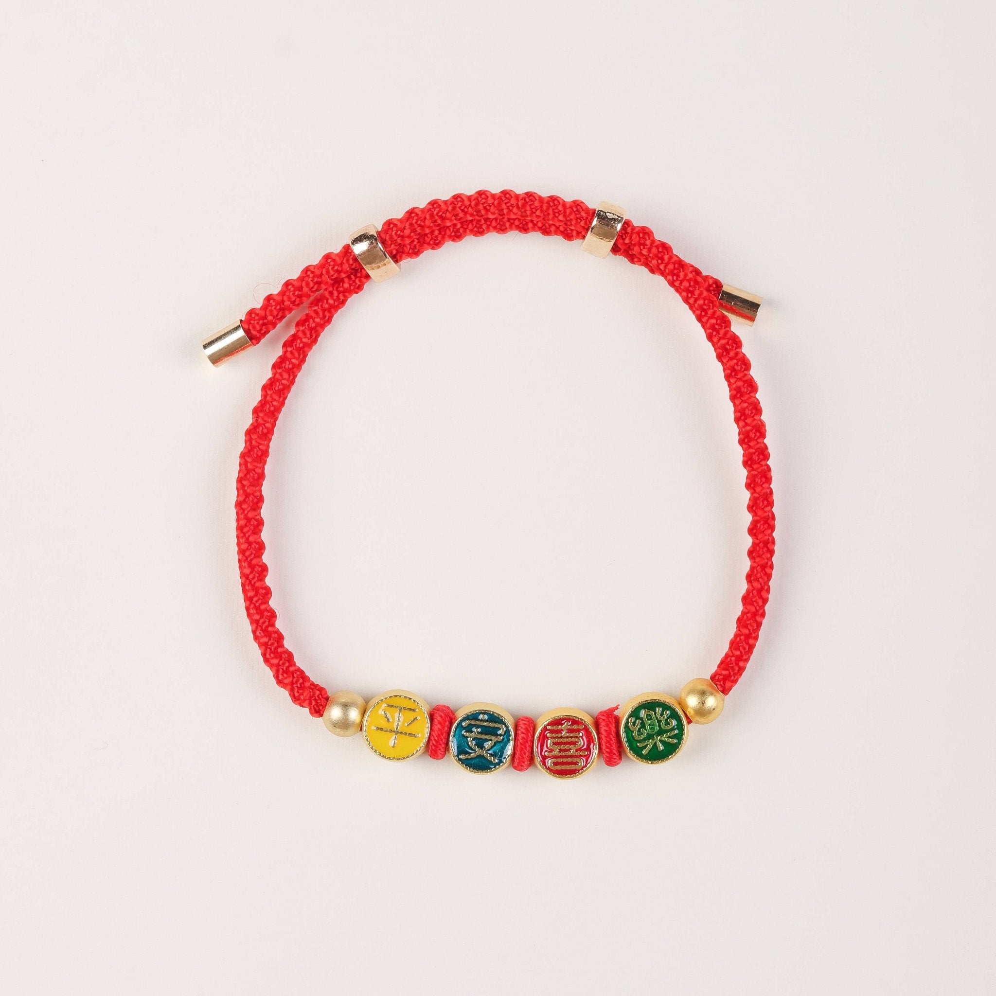 Peace & Joy Charm Red String Bracelet - Bracelet - Feather Peace