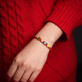 Peace & Joy Charm Red String Bracelet - Bracelet - Feather Peace