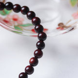 Red Sandalwood and Amethyst Bead Bracelet - Bracelet - Feather Peace