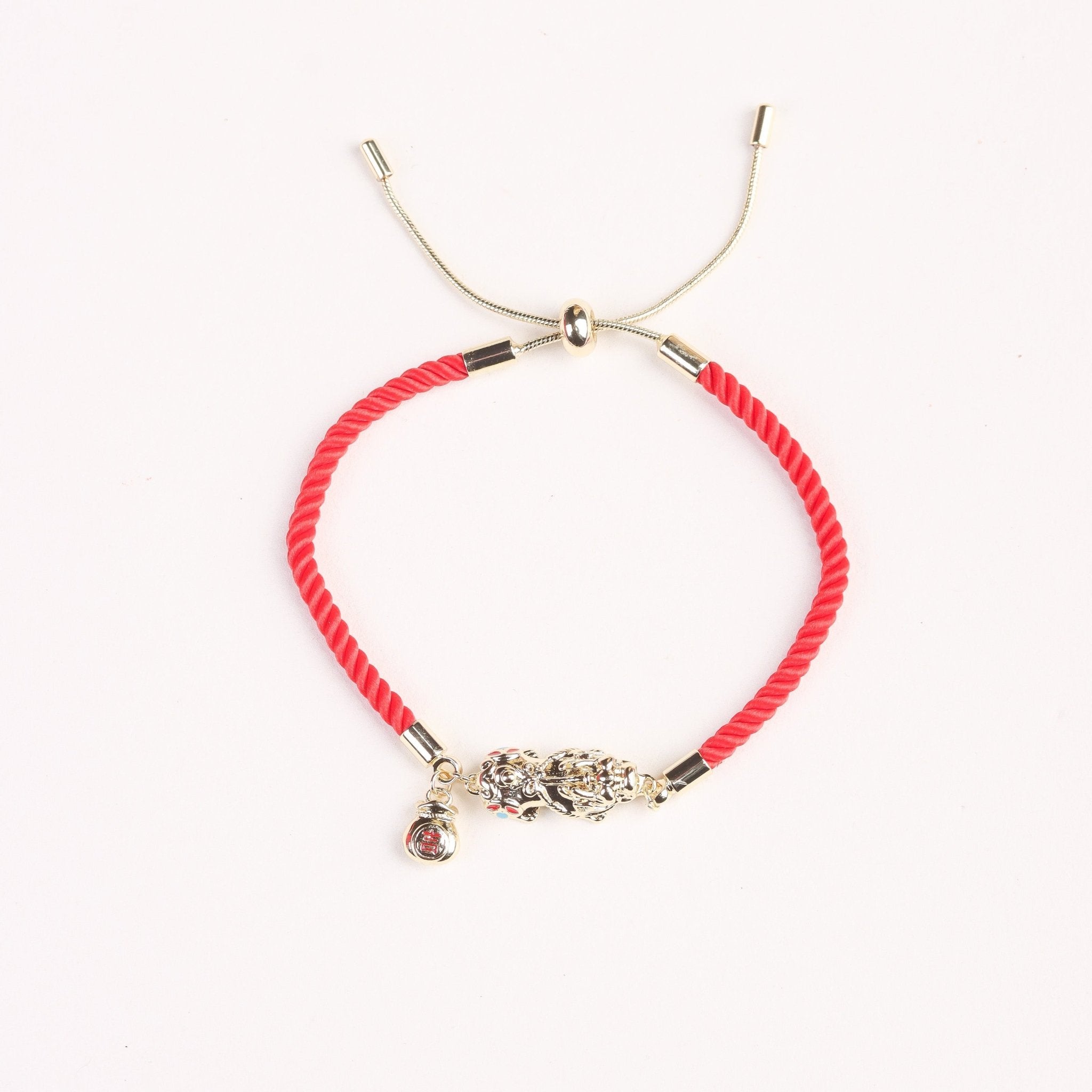 Red String Pixiu Bracelet - Bracelet - Feather Peace