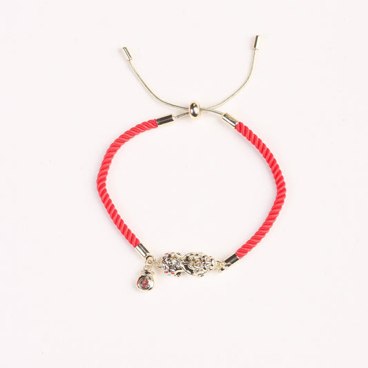 Red String Pixiu Bracelet - Bracelet - Feather Peace