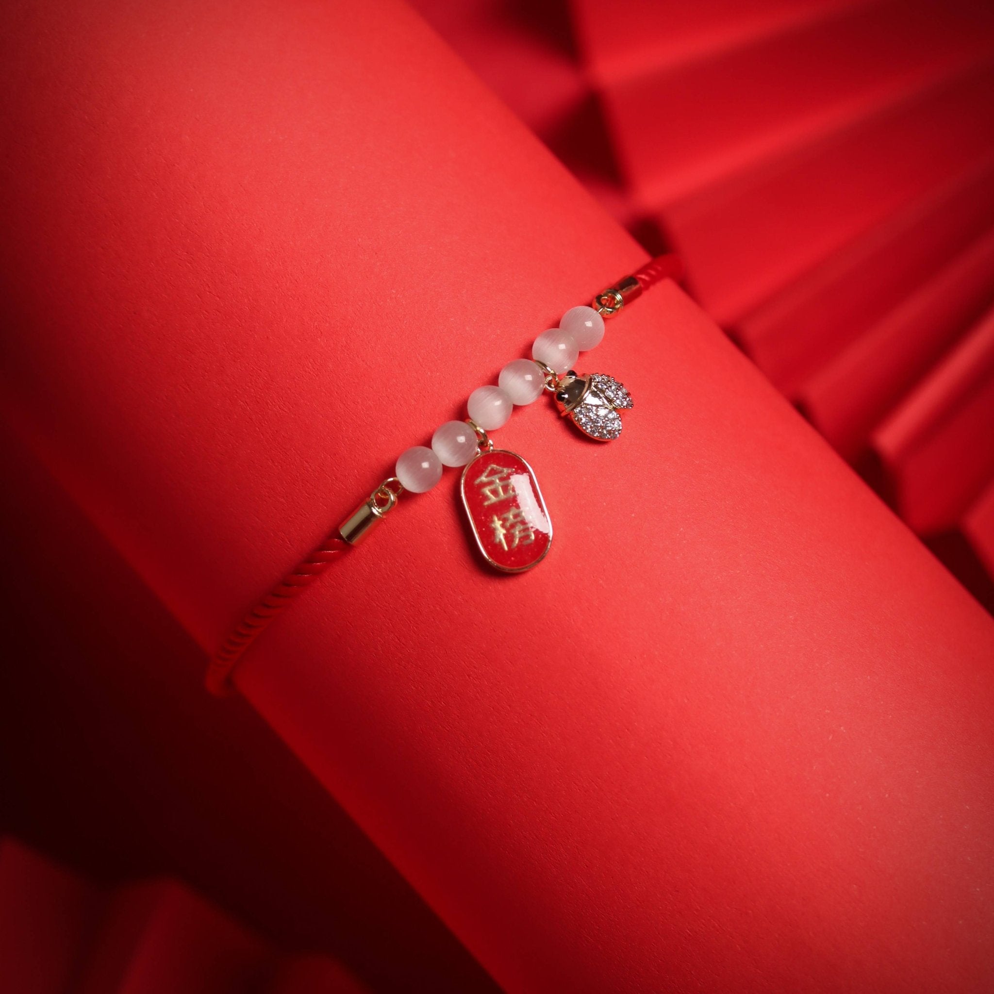 Red String Rose Quartz Bracelet - Bracelet - Feather Peace