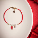 Red String Rose Quartz Bracelet - Bracelet - Feather Peace