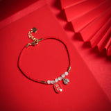 Red String Rose Quartz Bracelet - Bracelet - Feather Peace