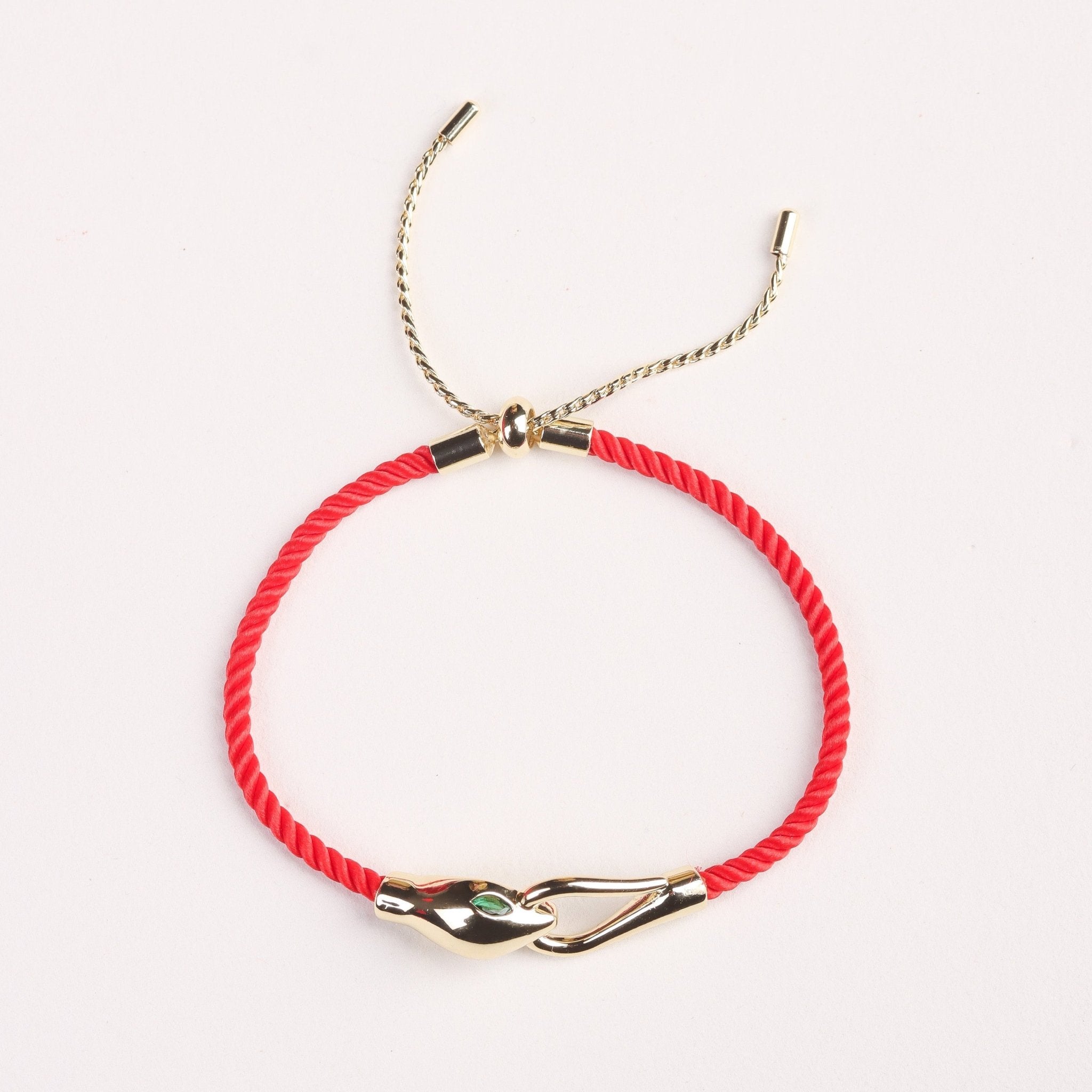 Red String Snake Head Bracelet - Bracelet - Feather Peace