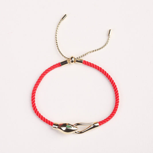 Red String Snake Head Bracelet - Bracelet - Feather Peace