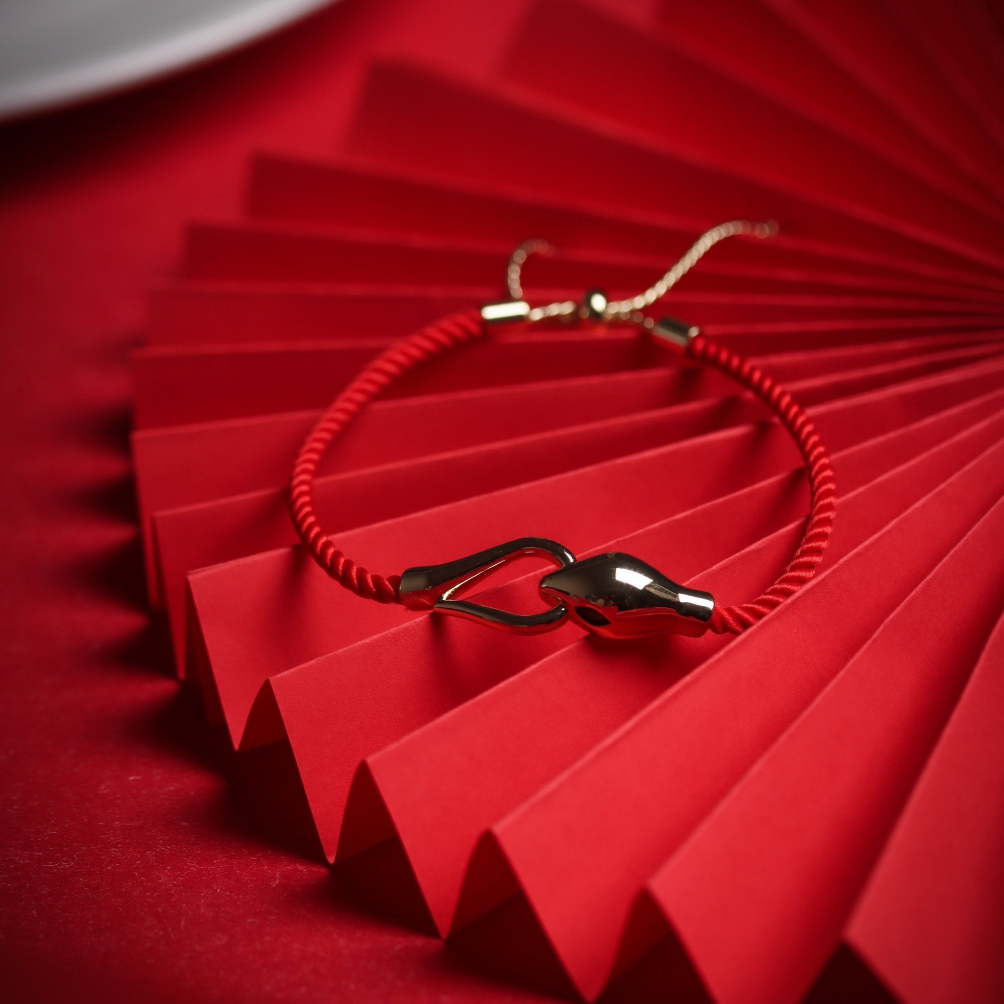 Red String Snake Head Bracelet - Bracelet - Feather Peace