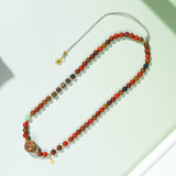 Root Amber and Southern Agate Beaded Necklace - Necklace - Feather Peace