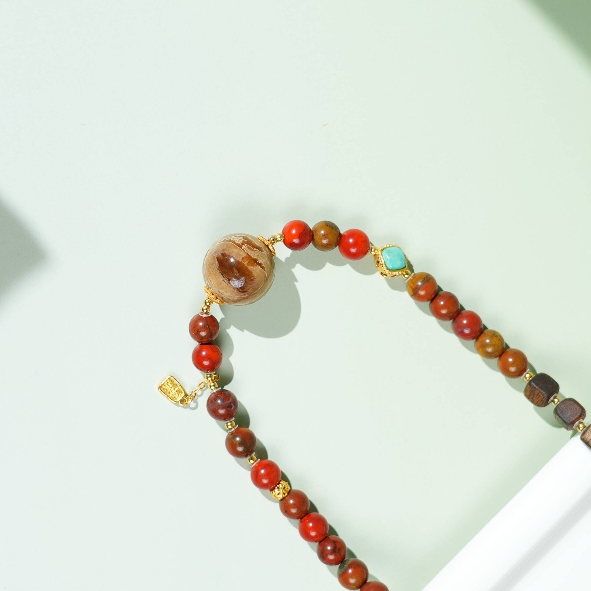 Root Amber and Southern Agate Beaded Necklace - Necklace - Feather Peace