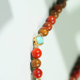 Root Amber and Southern Agate Beaded Necklace - Necklace - Feather Peace