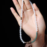 Smoky Hetian Jade and Jadeite Mala - Mala Bead - Feather Peace