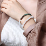 Smoky Hetian Jade and Jadeite Mala - Mala Bead - Feather Peace