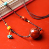 Southern Agate Cord Necklace - Necklace - Feather Peace