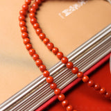 Southern Red Agate and Baltic Amber Necklace - Necklace - Feather Peace