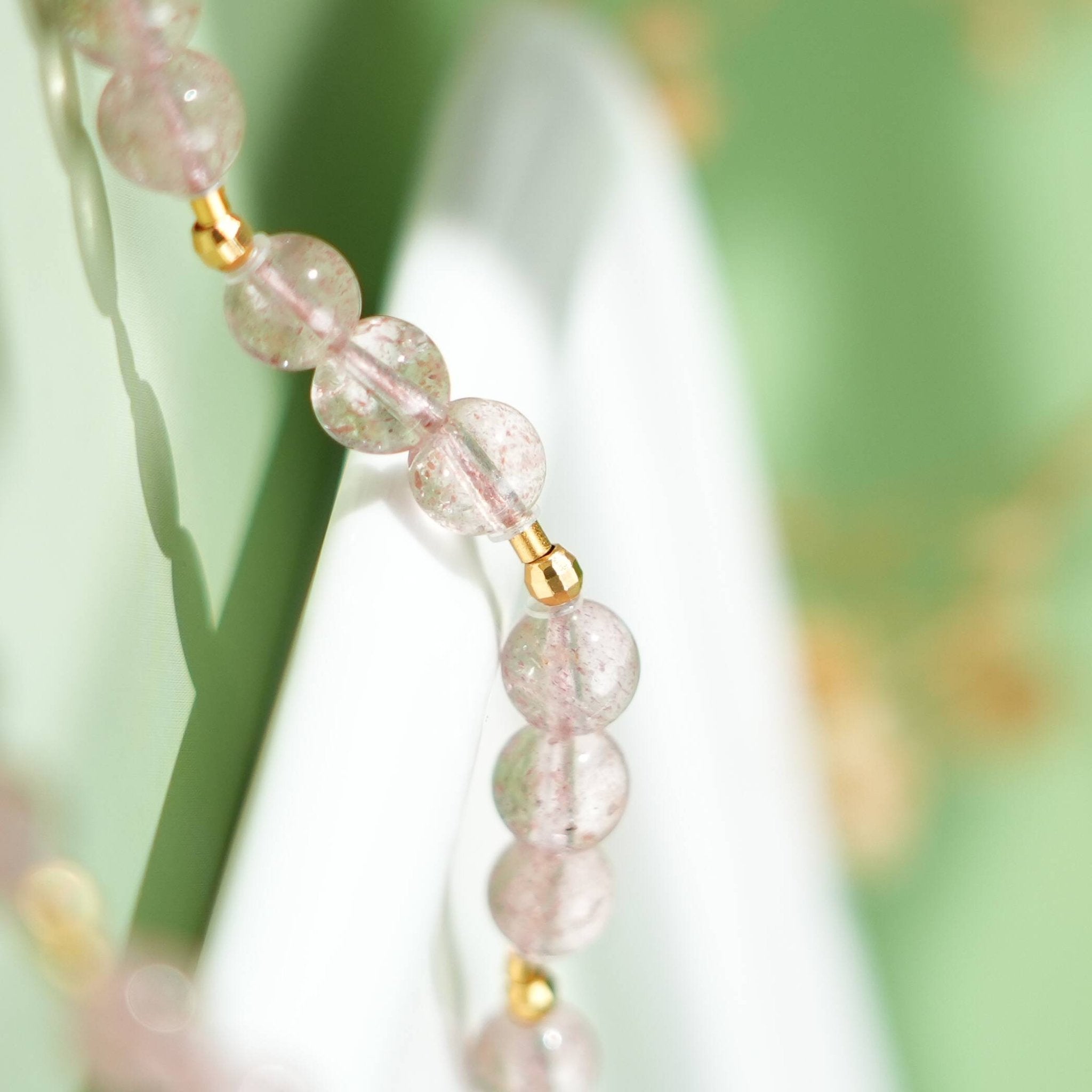 Strawberry Quartz Necklace - Necklace - Feather Peace