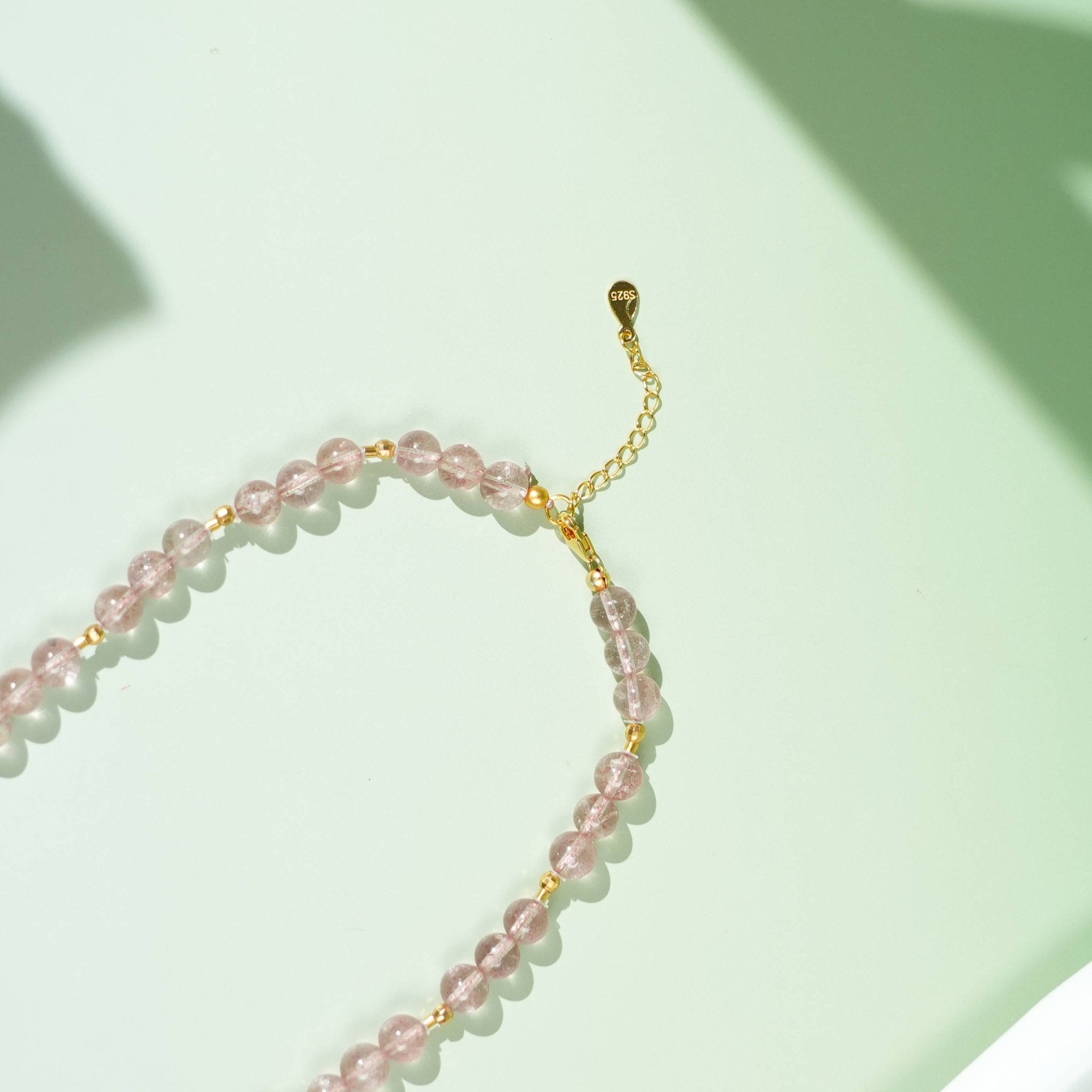 Strawberry Quartz Necklace - Necklace - Feather Peace