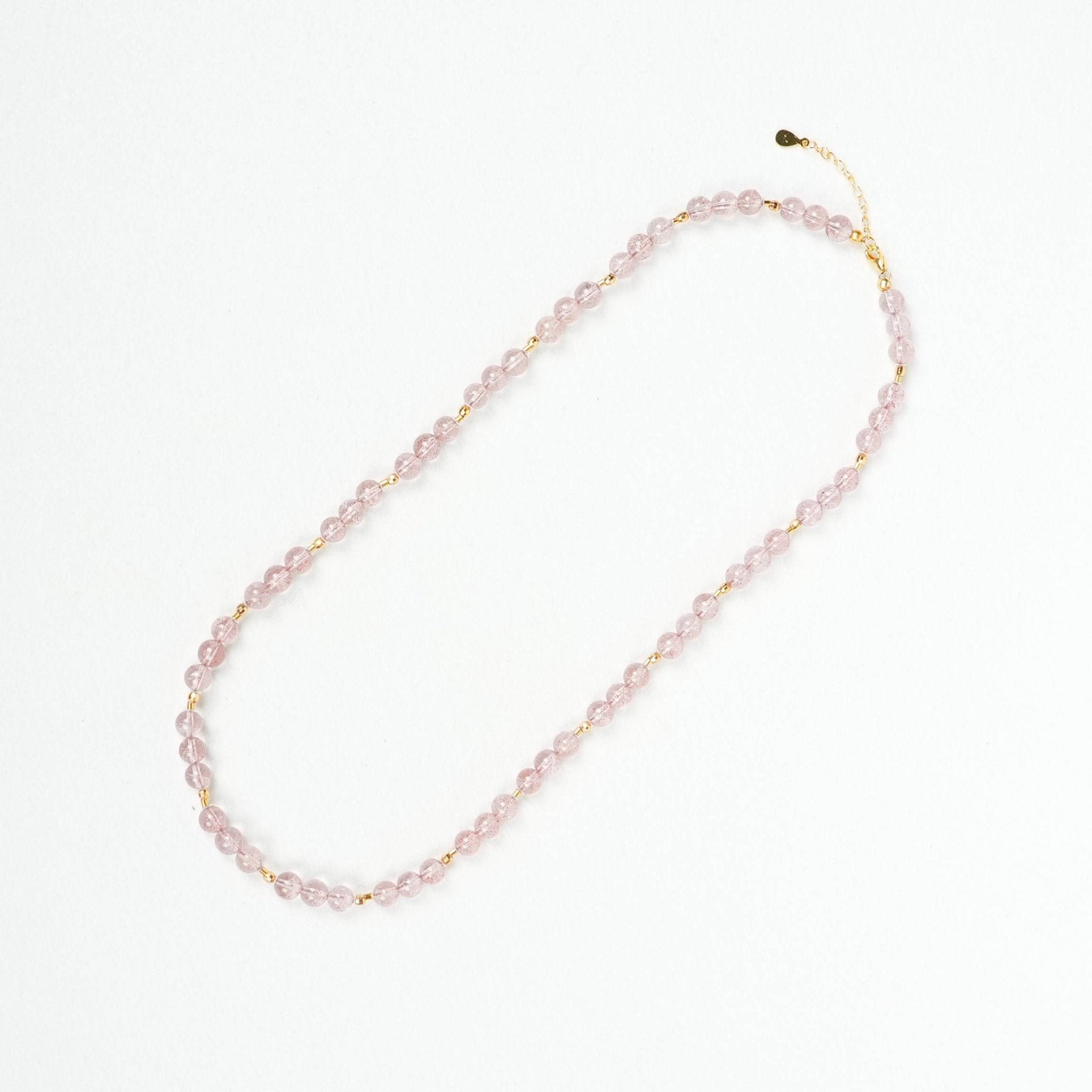 Strawberry Quartz Necklace - Necklace - Feather Peace