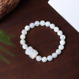 White Mother of Pearl Shell Bead Bracelet - Bracelet - Feather Peace