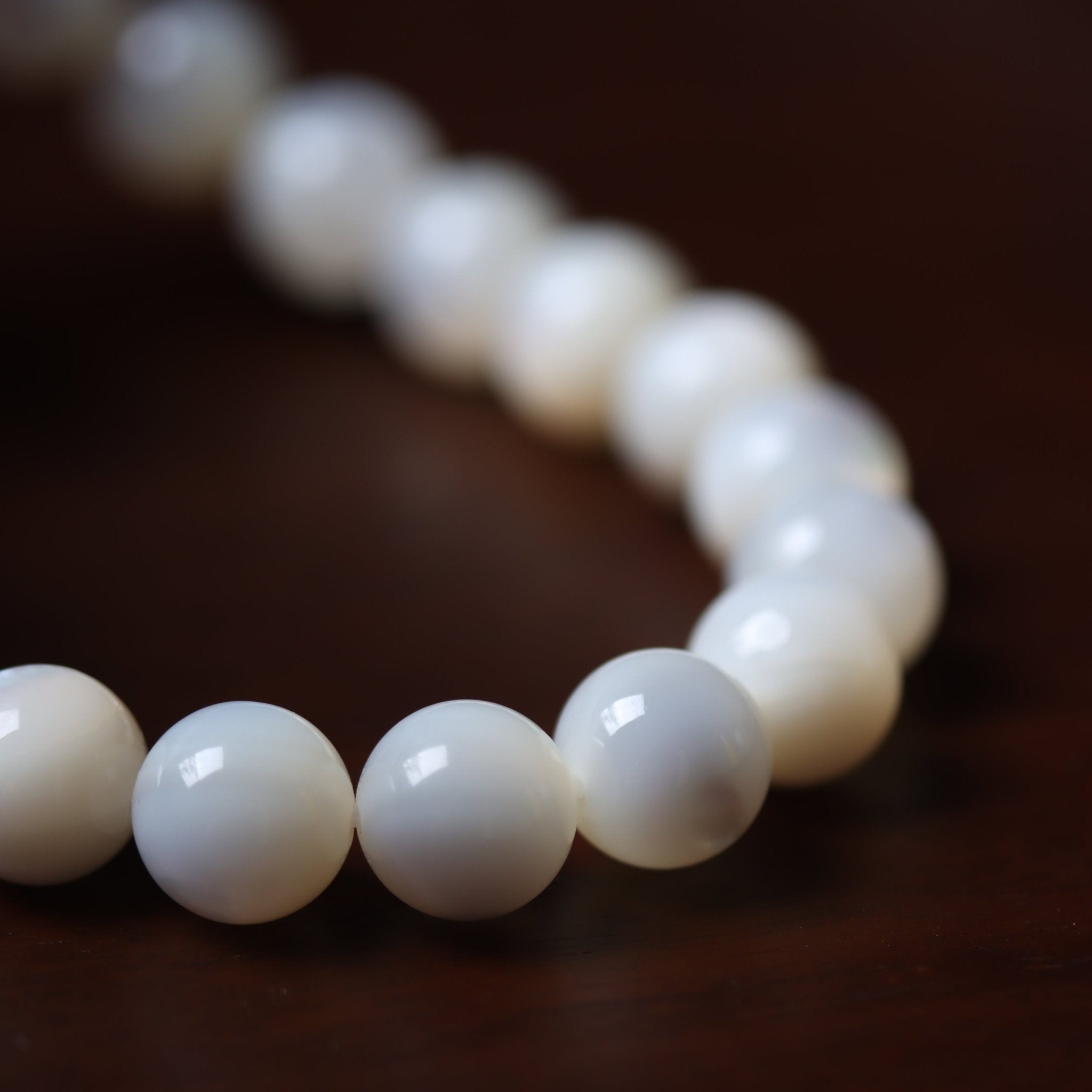 White Mother of Pearl Shell Bead Bracelet - Bracelet - Feather Peace