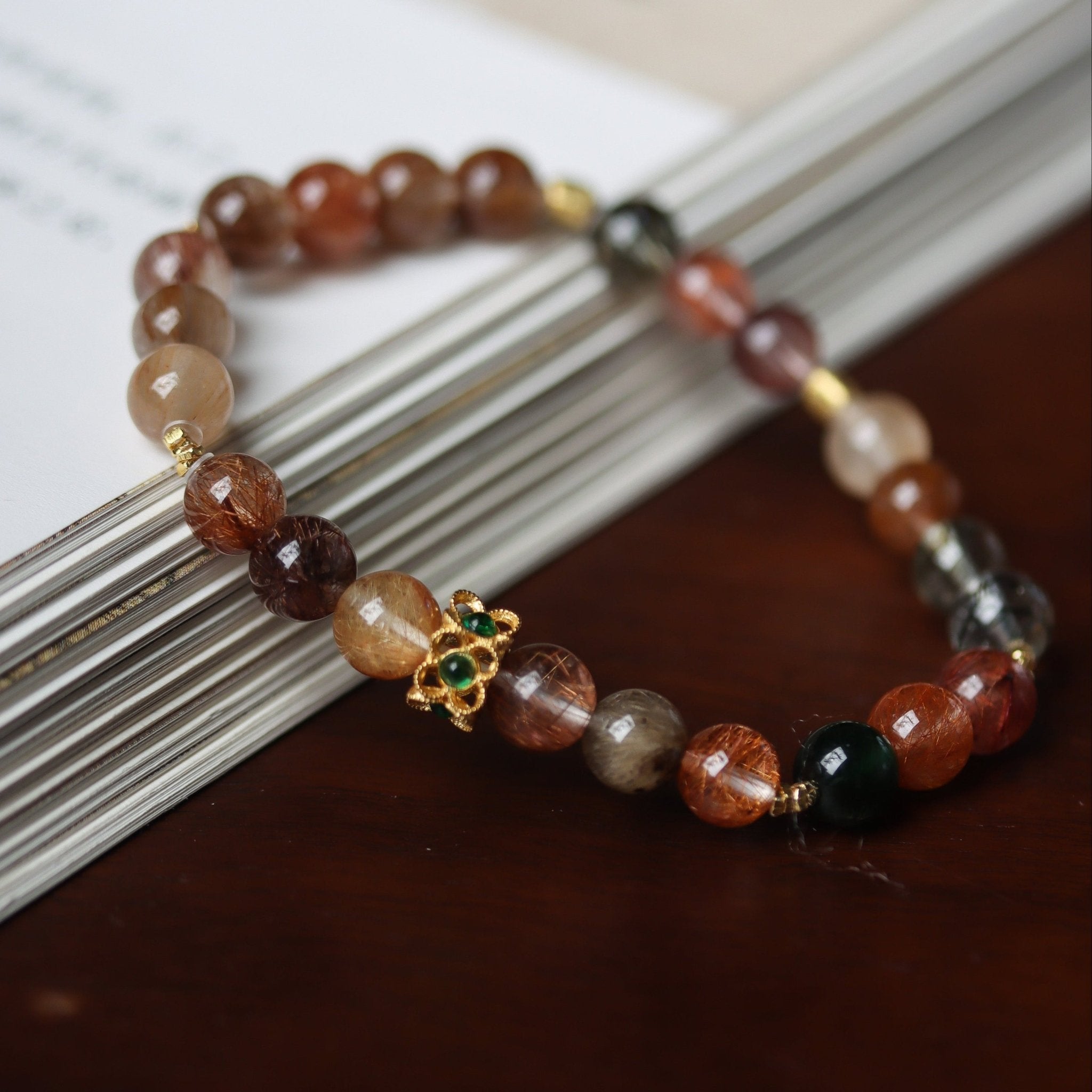 Colorful Rutilated Quartz Bracelet - Bracelet - Feather Peace