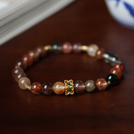 Colorful Rutilated Quartz Bracelet - Bracelet - Feather Peace