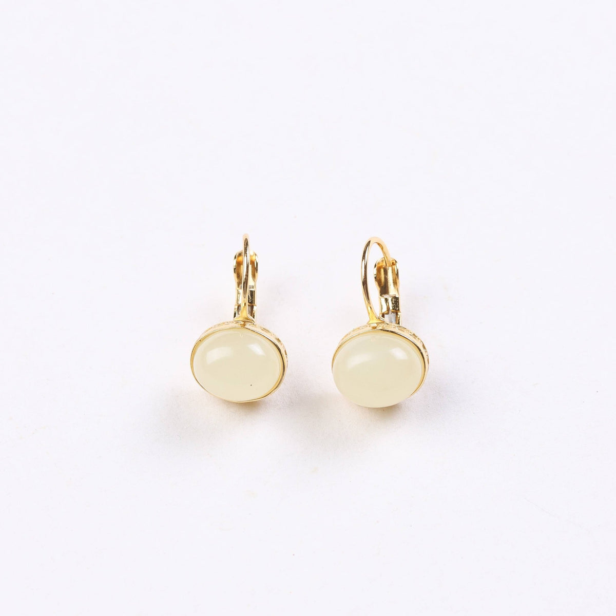 Hetian Jade Hoop Dangle Earrings - Earrings - Feather Peace