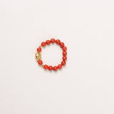 Southern Red Agate Beaded Ring - Ring - Feather Peace